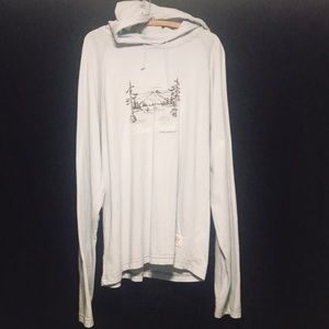 late 90’s vtg sky blue guess L/s hoodie